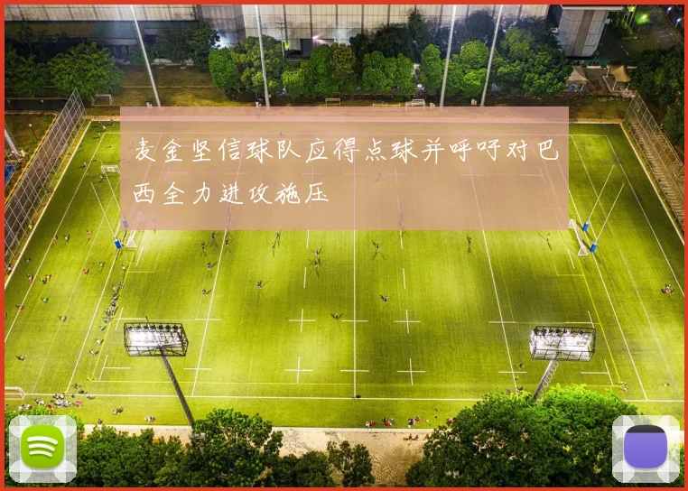 麦金坚信球队应得点球并呼吁对巴西全力进攻施压